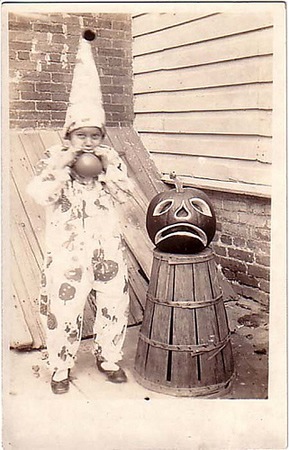 Halloween Trick or Treater Vintage Photograph