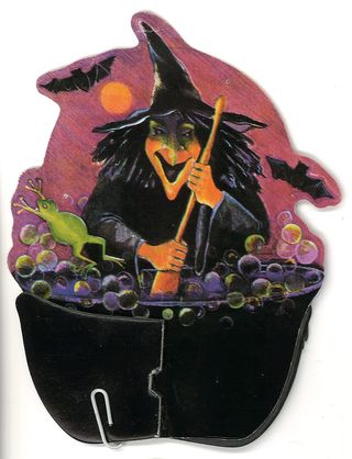 Halloween Honeycomb Witch and Cauldron