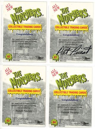 the munsters dart autograph cards