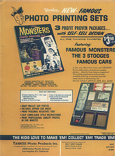 famous monsters photo printing kit