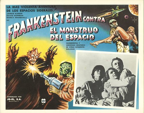 frankenstein contra el monstruo del espacio mexican lobby card