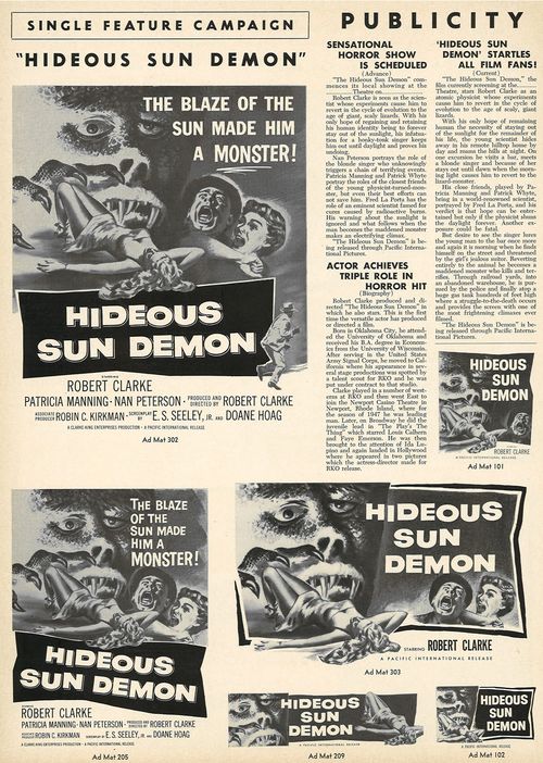 hideous sun demon pressbook