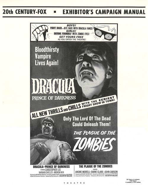 dracula and plague of the zombies pressbook
