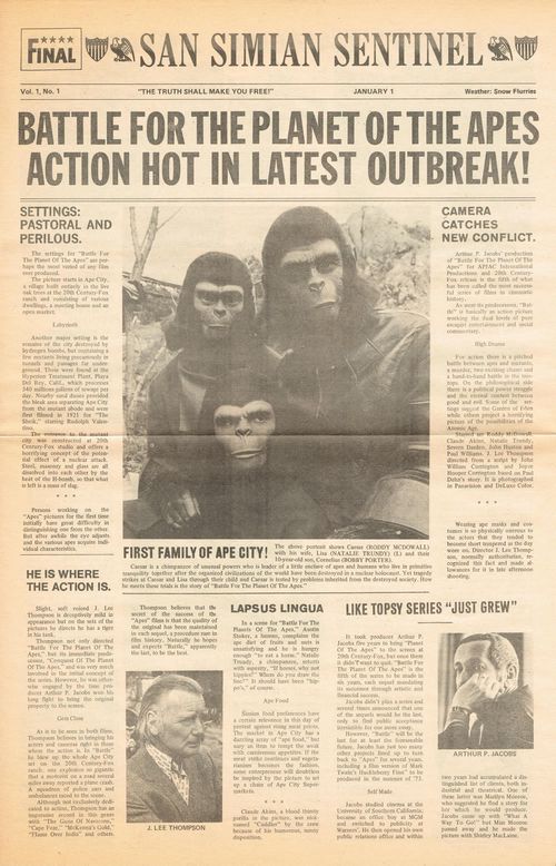 battle for the planet of the apes movie herald