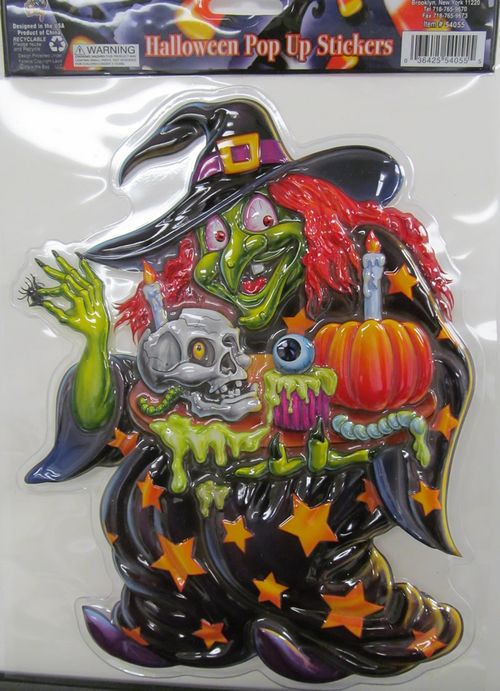 halloween witch pop up sticker