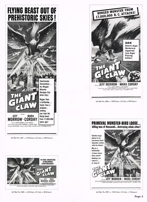 The Giant Claw Pressbook