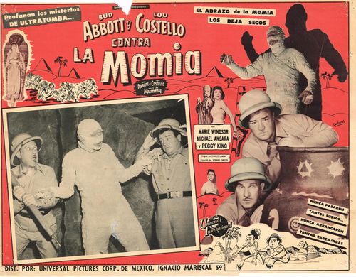 Abbott and Costello Contra La Momia Mexican Lobby Card