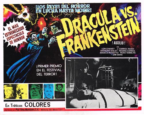 Dracula vs. Frankenstein Mexican lobby card