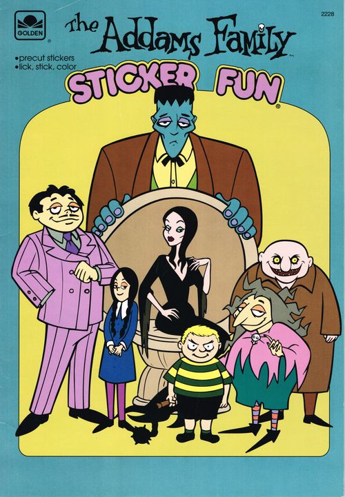Golden The Addams Family Sticker Fun
