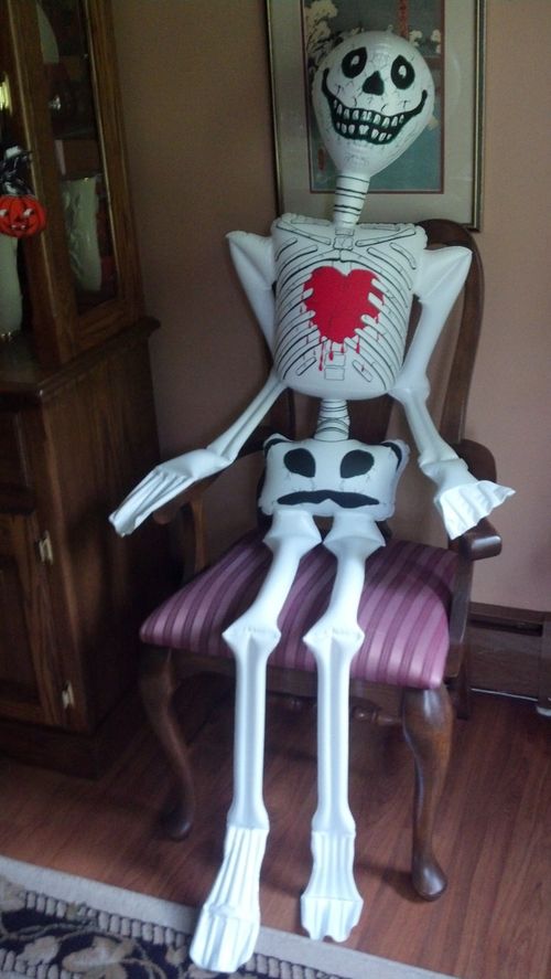 halloween inflatable skeleton