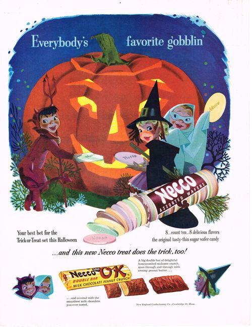 Halloween-ad necco candy