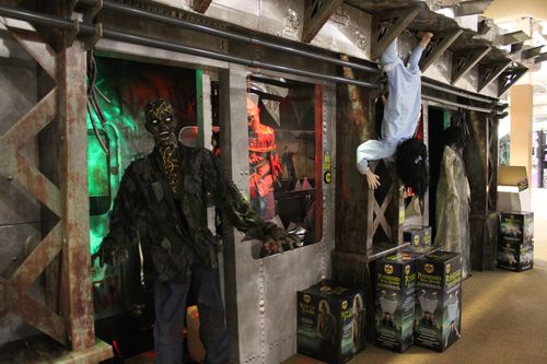 Spirit halloween 2015 zombie subway display