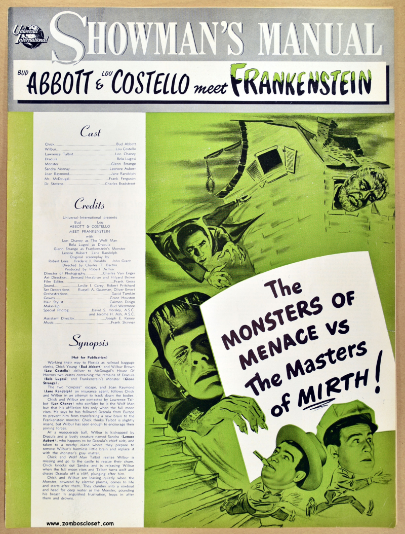 Abbott and Costello Meet Frankenstein Pressbook 01