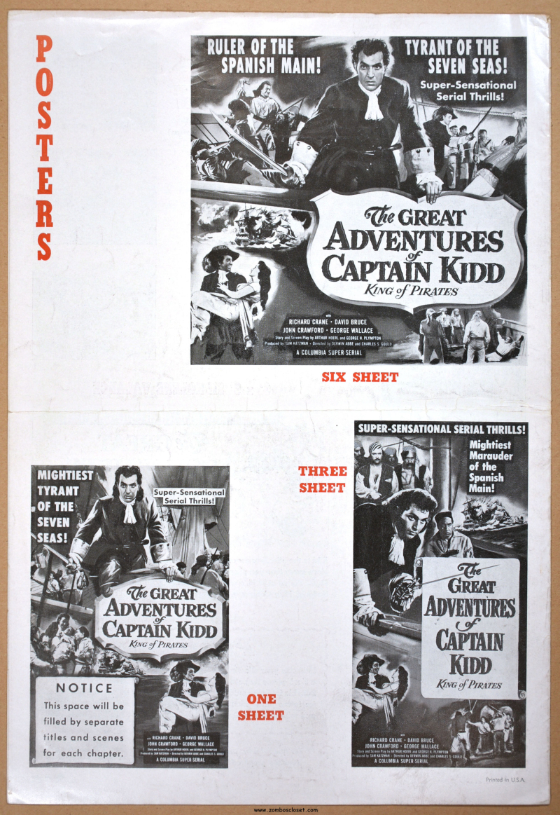 Great Adventures of Captain Kidd Pressbook 09