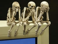 Computer-monitor-topper-skeletons