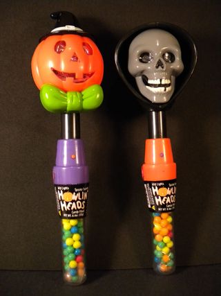 Halloween Howlin' Heads Light-Ups Pumpkin and Hooded Skull