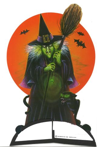 Halloween Beistle  Witch Art-Tissue Centerpiece