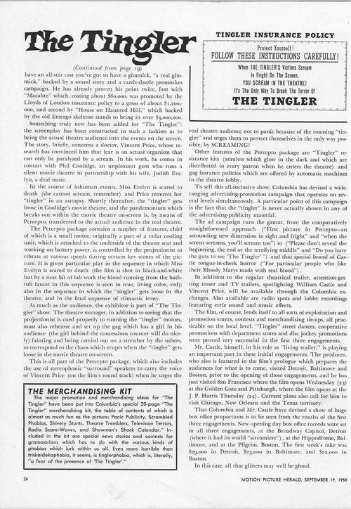 the tingler pressbook