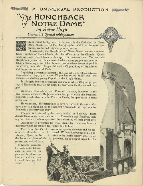 hunchback of notre dame souvenir program