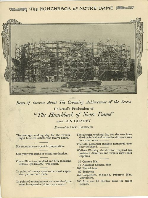 hunchback of notre dame souvenir program