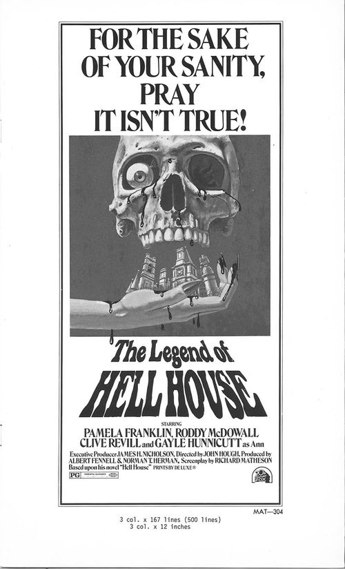 legend of hell house pressbook