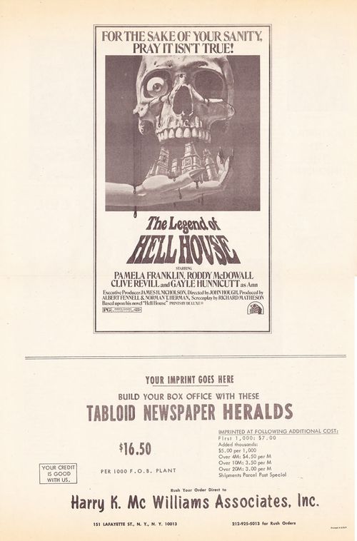 legend of hell house movie herald