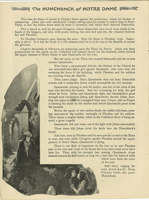 hunchback of notre dame souvenir program