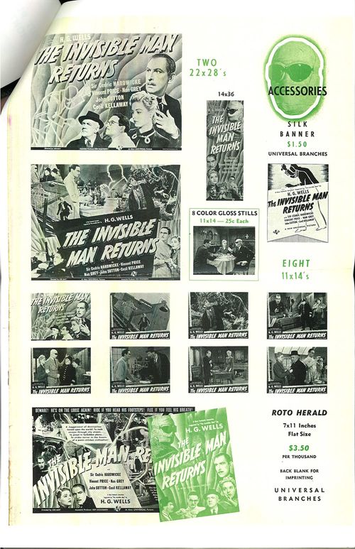invisible man returns pressbook