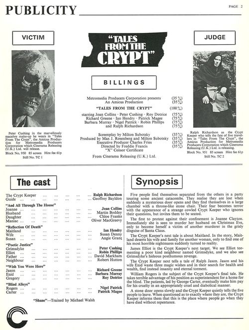 tales from the crypt pressbook