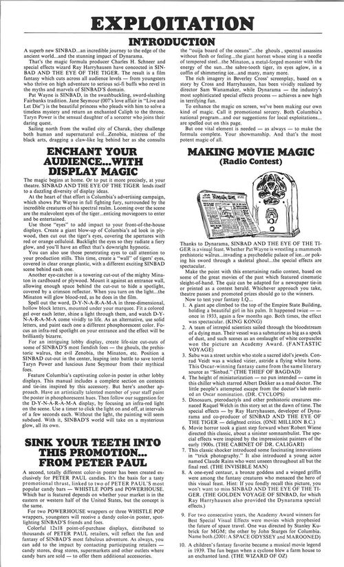 sinbad and the eye of the tiger pressbook