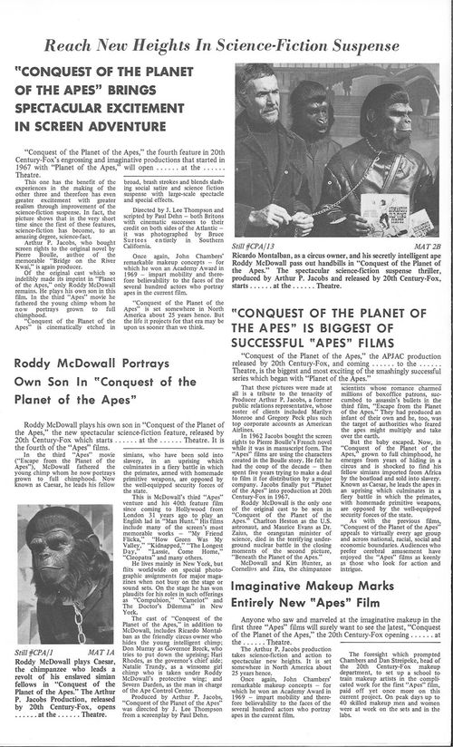 conquest of the planet of the apes pressbook