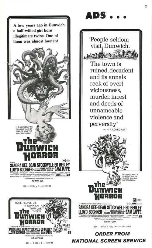 dunwich horror pressbook