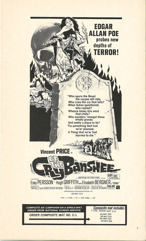 cry of the banshee pressbook