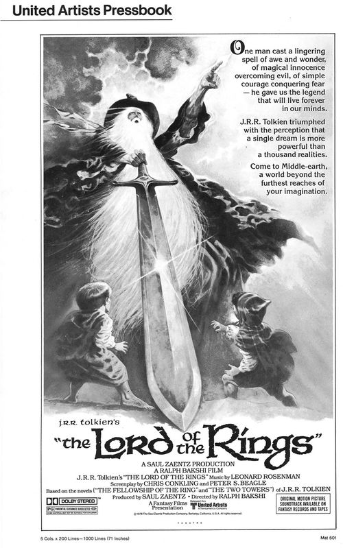 lord of the rings pressbook