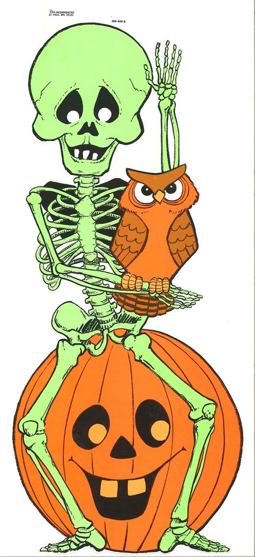 peck halloween paper skeleton