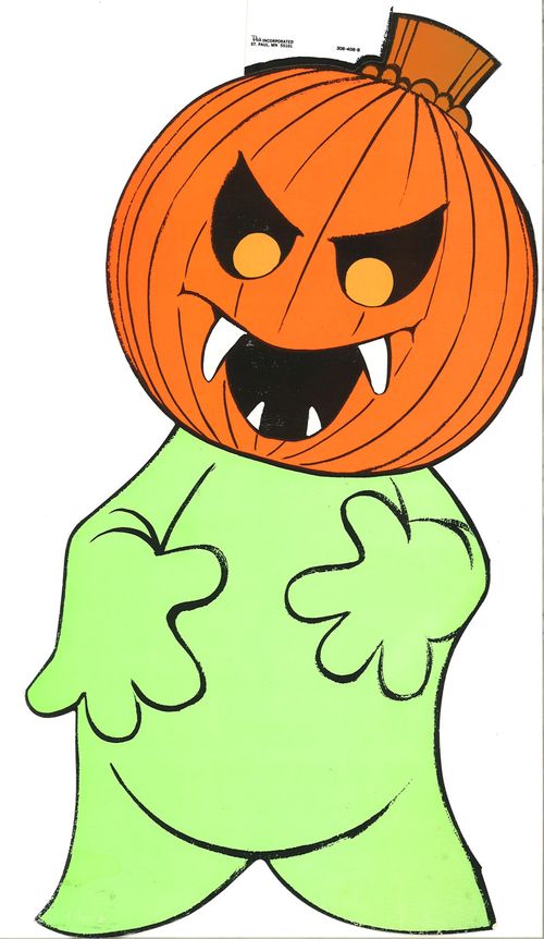 peck halloween paper pumpkin ghost