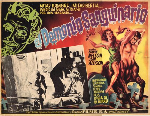 el demonio sanguinario mexican lobby card