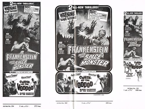 frankenstein meets space monster pressbook