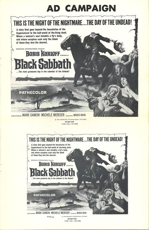 black sabbath pressbook