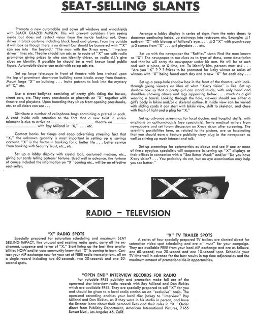 man with the x-ray eyes pressbook