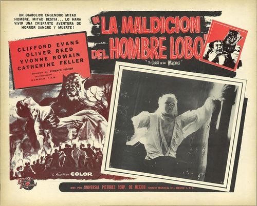 la maldicion del hombre lobo mexican lobby card