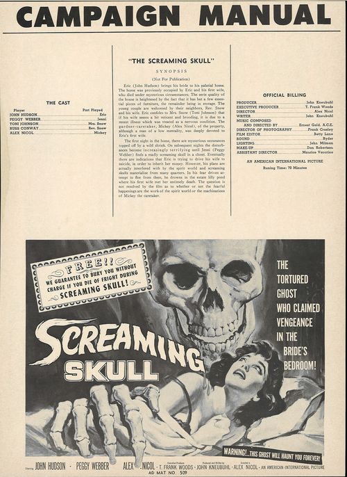 screaming skull pressbook