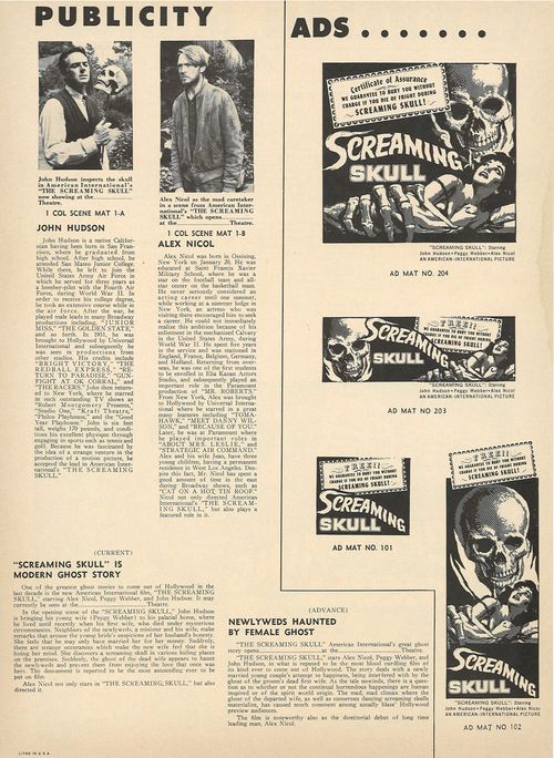 screaming skull pressbook