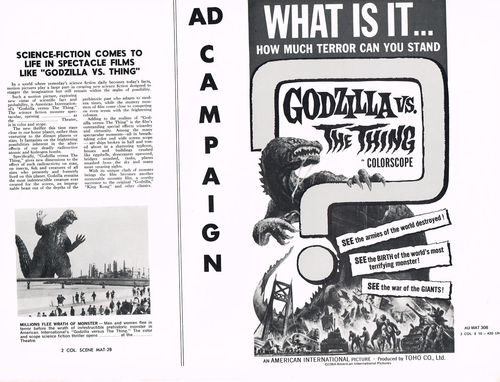 godzilla vs. the thing pressbook