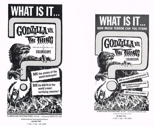 godzilla vs. the thing pressbook