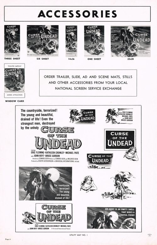 curse of the undead pressbook