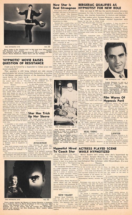 the hypnotic eye pressbook