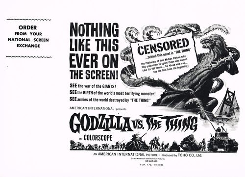 godzilla vs. the thing pressbook