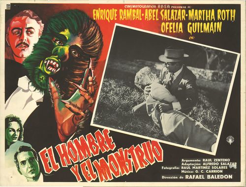 El Hombre Y El Monstruo Mexican Lobby Card