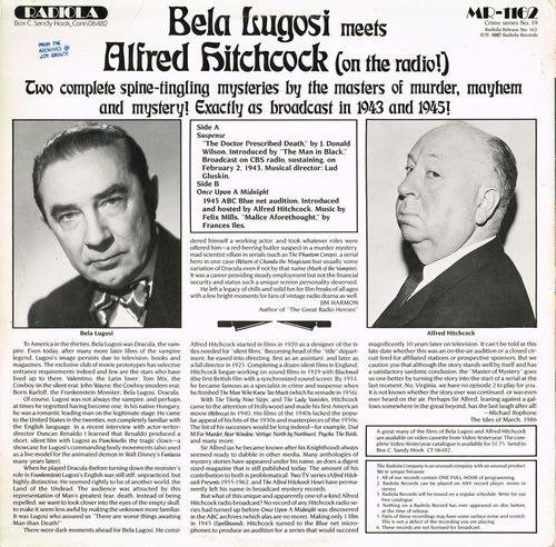 bela lugosi meets alfred hitchcock